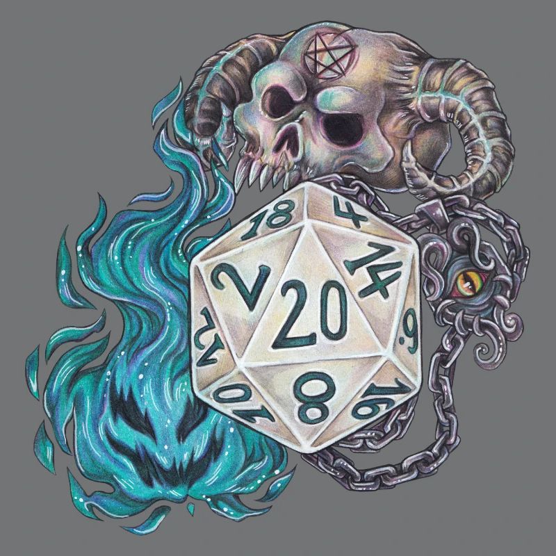 Rollenspiel Tabletop D20 Würfel Geschenk Warlock