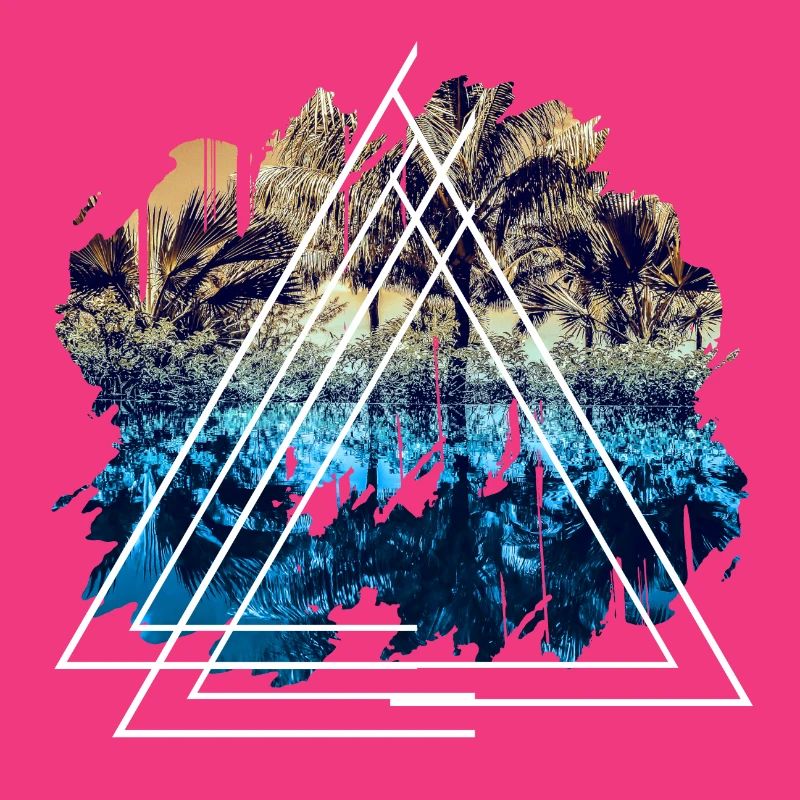 Vacation landscape triangular shape gift