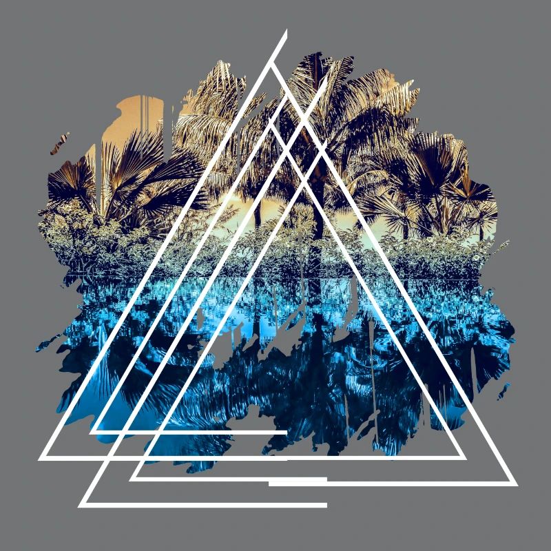 Vacation landscape triangular shape gift