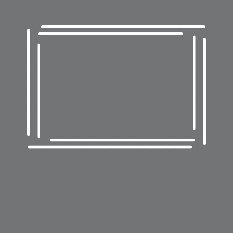 Rectangular frame with white lines