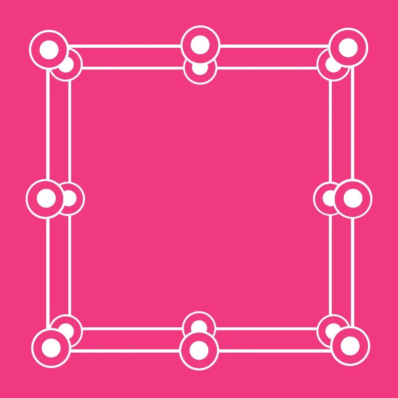 Futuristic frame with circles points