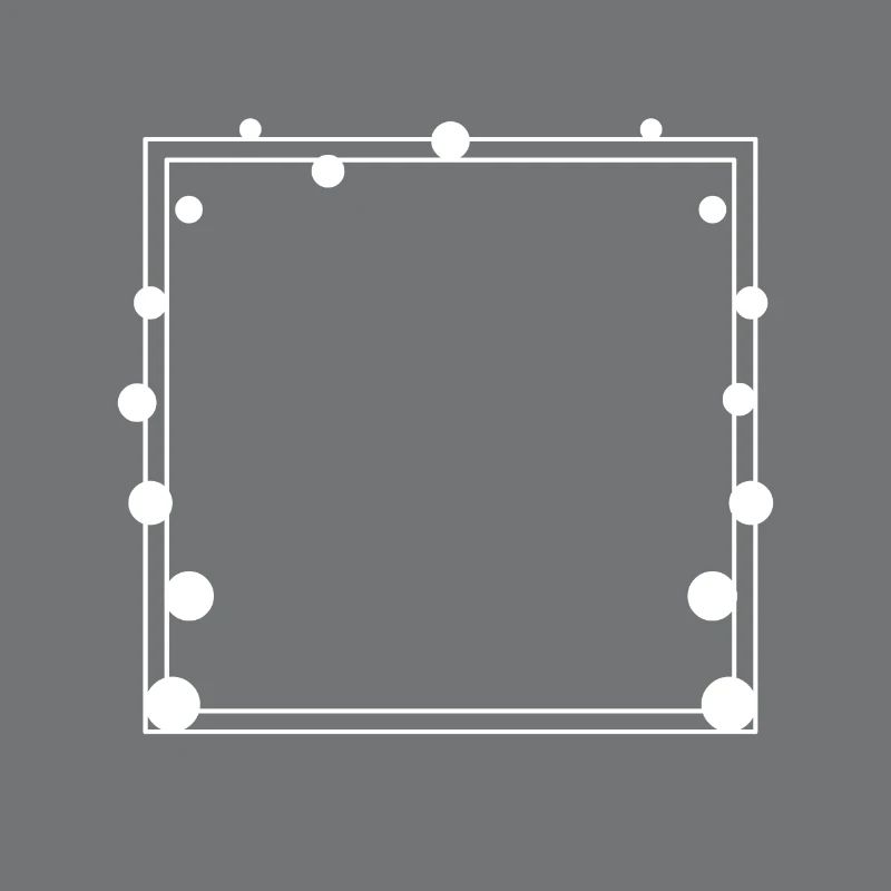 Dotted frame Square white