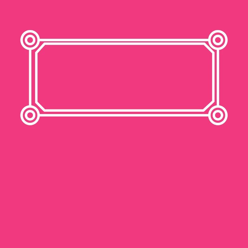 Rectangular frame white round corners