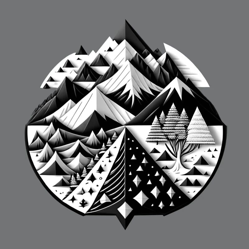 Collage Modern-Stil/ Berglandschaft