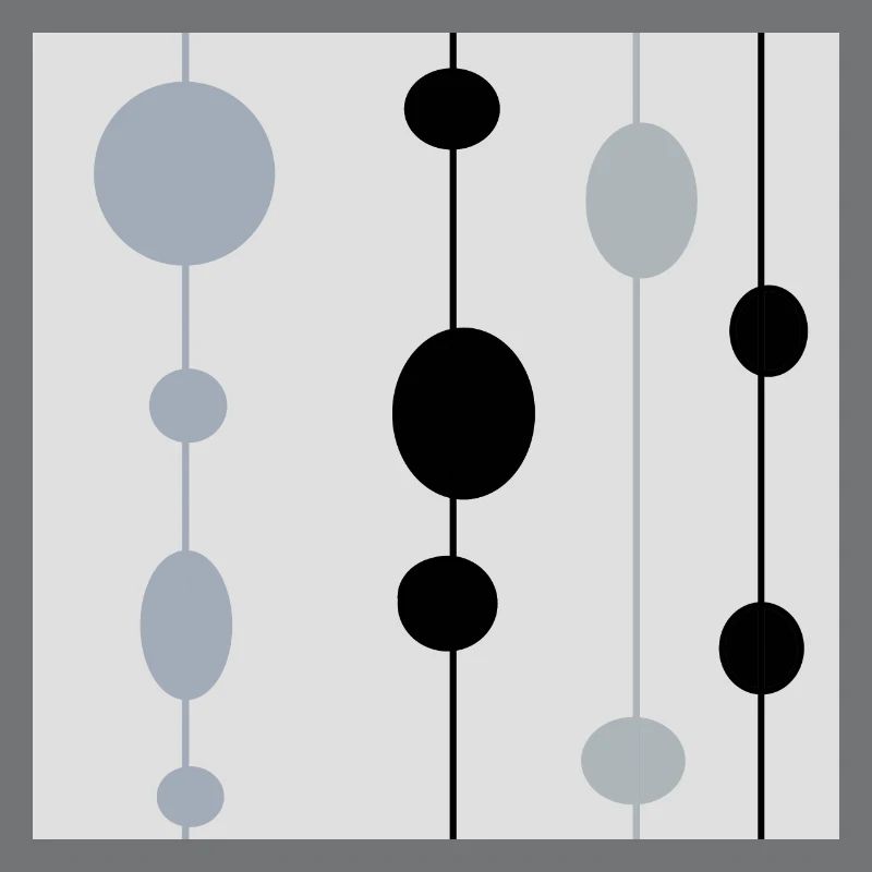 Graue und schwarze Kreise auf grauem Hintergrund