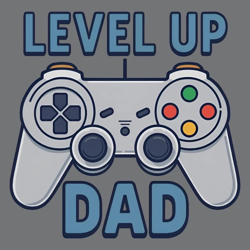 Level Up Dad – Gamer Controller Geschenk