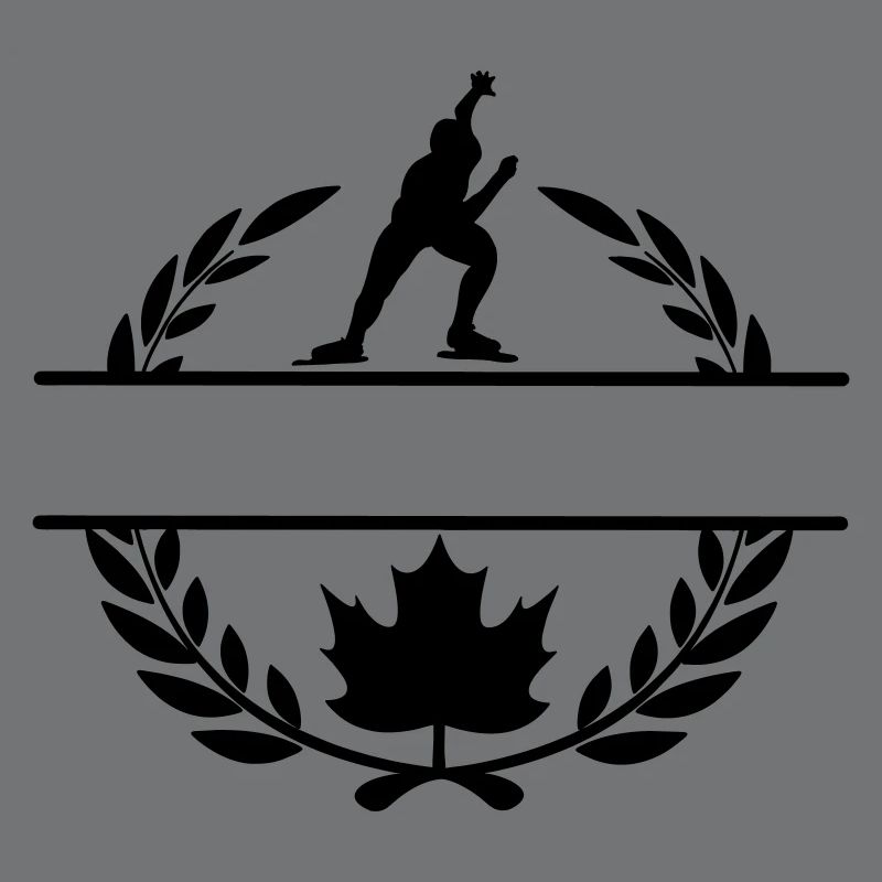 Canada maple leaf skating laurel wreath