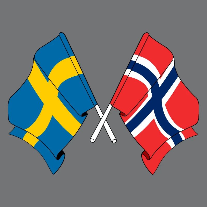 Drapeau de la Suède, drapeau de la Norvège
