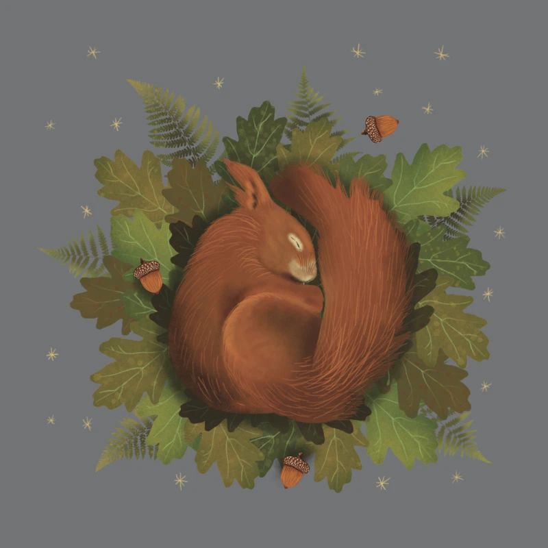 sleeping squirrel