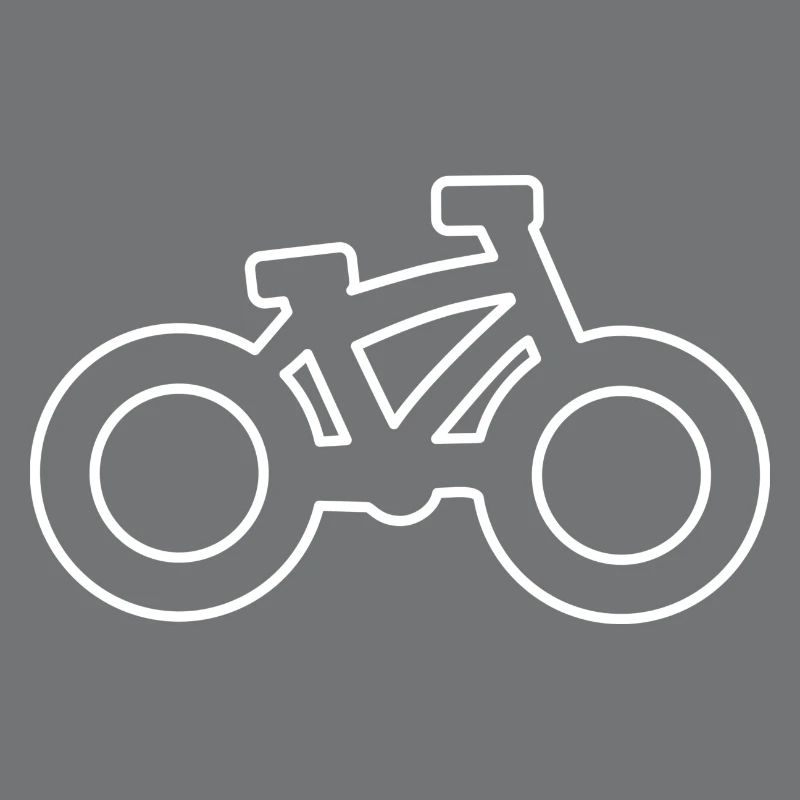 Bicycle - white contour