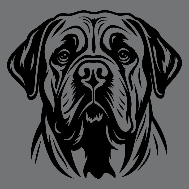 Mastiff Dog Head
