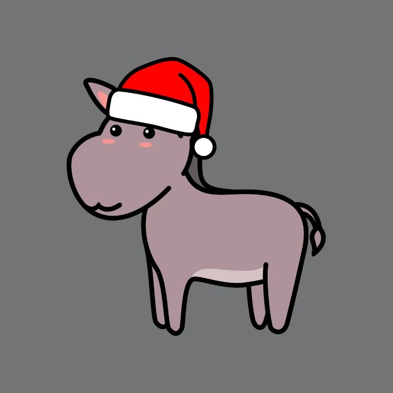 Donkey Comic Christmas Xmas