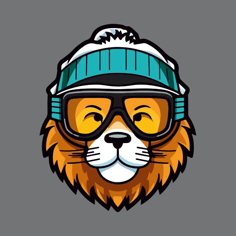Löwe Snowboard Ski Brille Comic