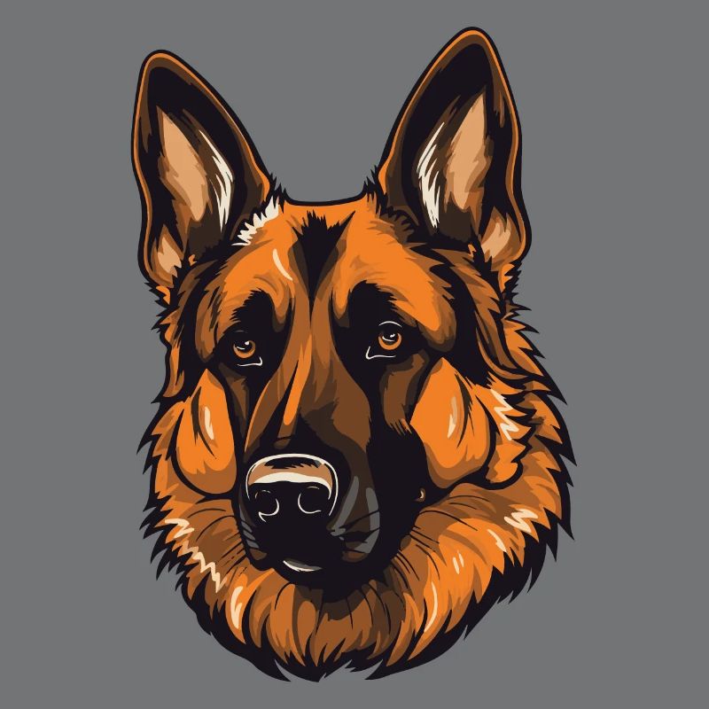 German Shepherd Dog Head