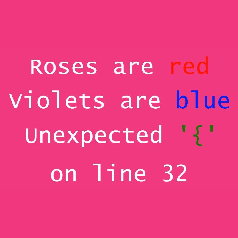 Unexpected on line | Programmer Computer Scientist