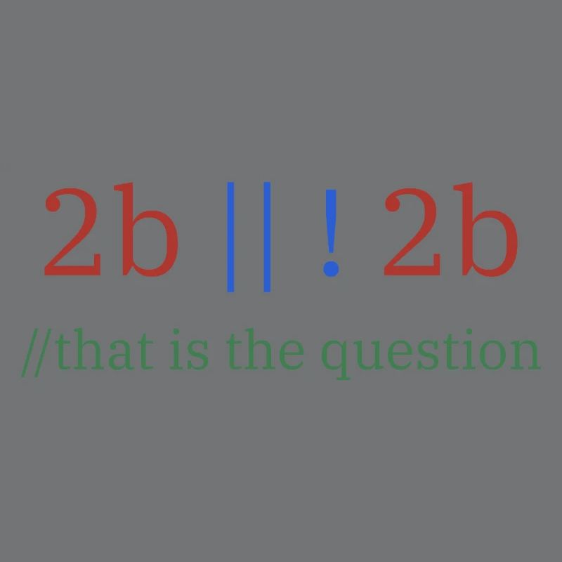 2b || !2b /To be or not to be/ Programmer