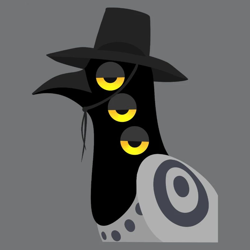 Dämonischer Vogel skeptisch