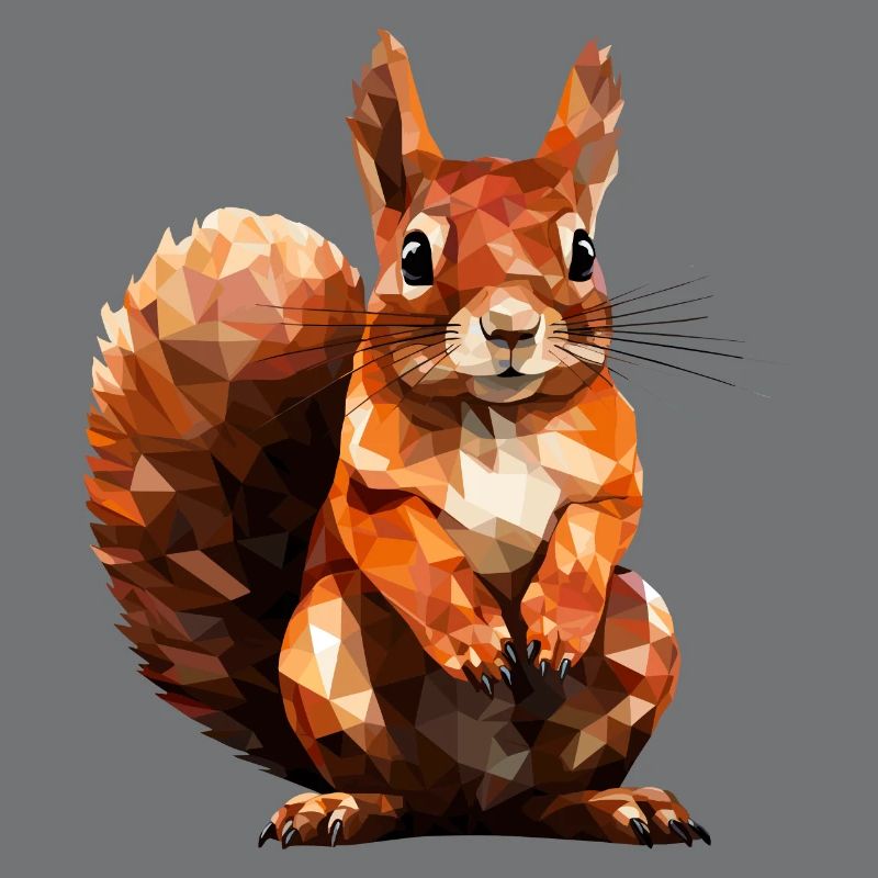 Eichhörnchen im Polygon Stil