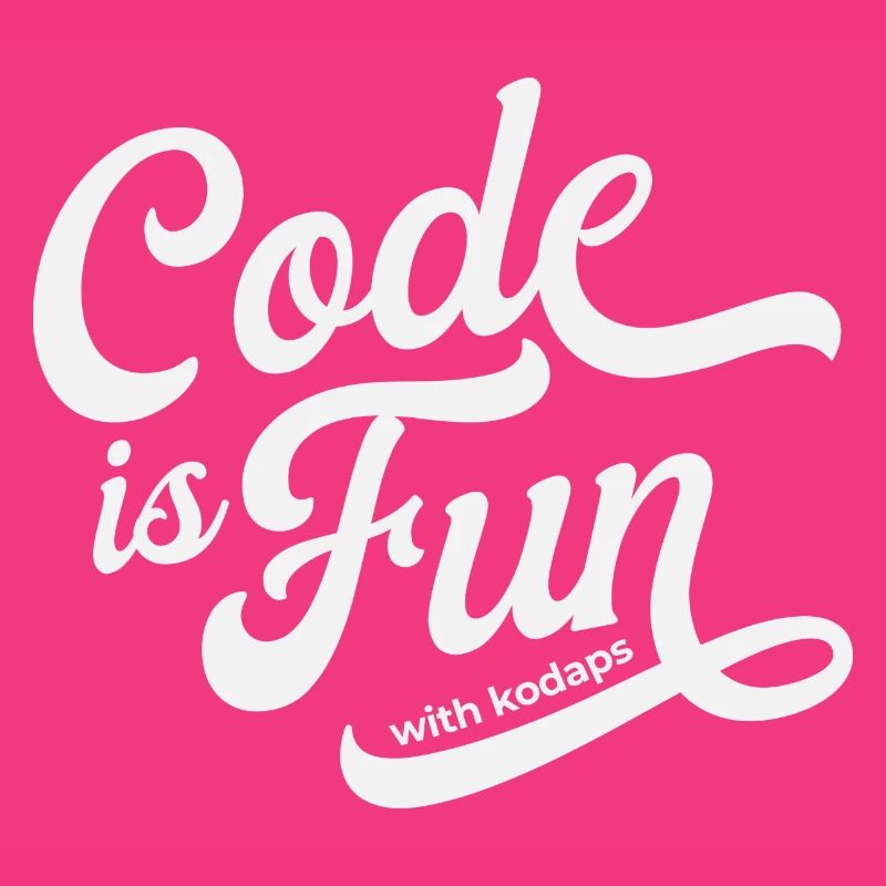 Code Is Fun with kodaps white design