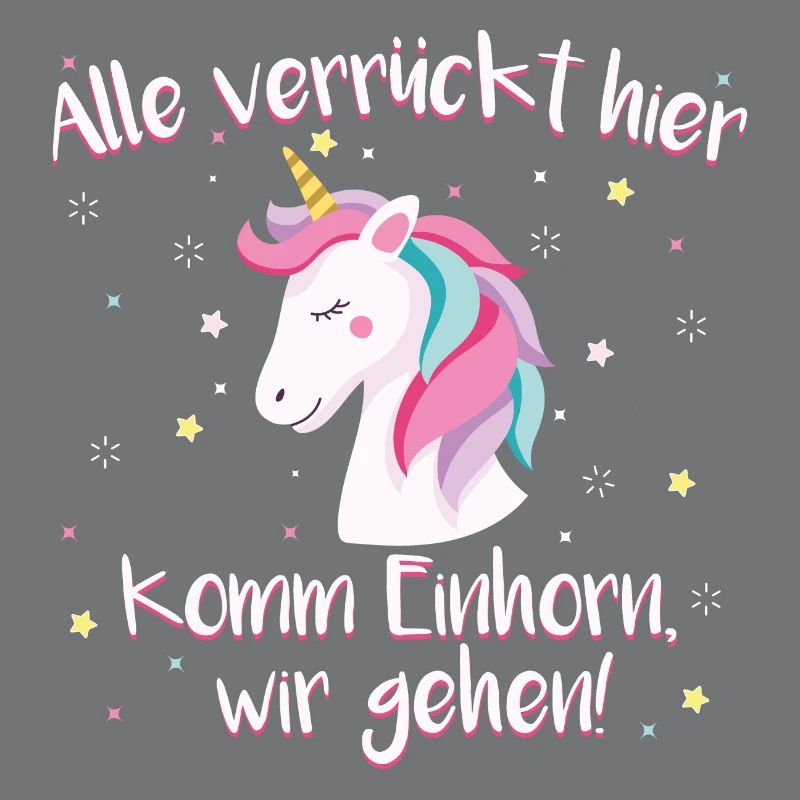 Einhorn Einhörner Mädchen Spruch Kinder Geschenk