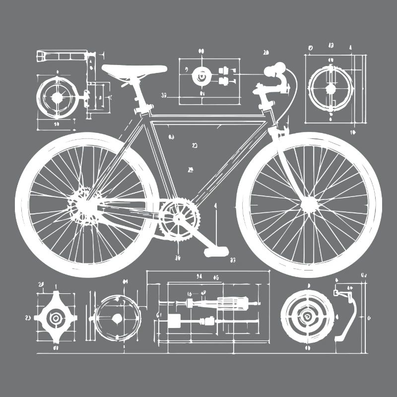 bicycle wireframe drawing
