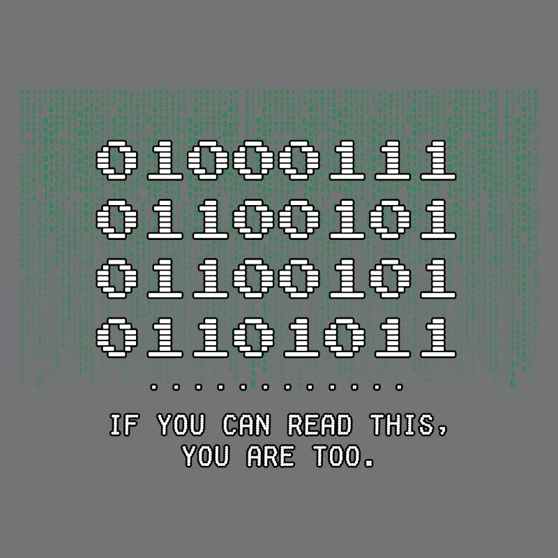 Geek Tee - Geek word in Binary Code for Funny Nerd