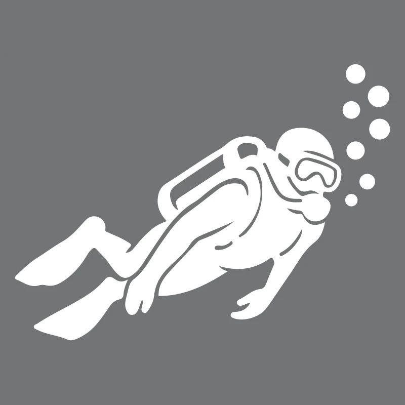 Diver Silhouette Diving