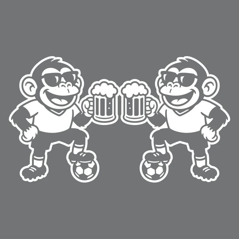 Fussball Affe Bier