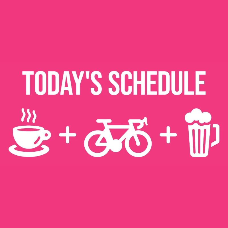 Das heutige Programm - Kaffee, Radfahren und Bier