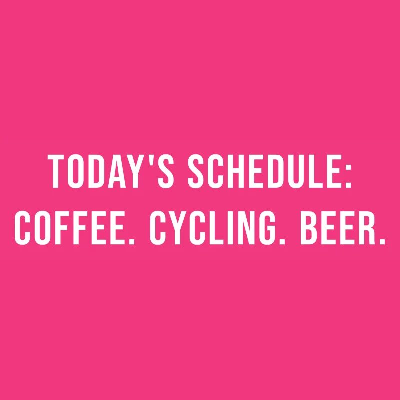 Das heutige Programm - Kaffee, Radfahren und Bier