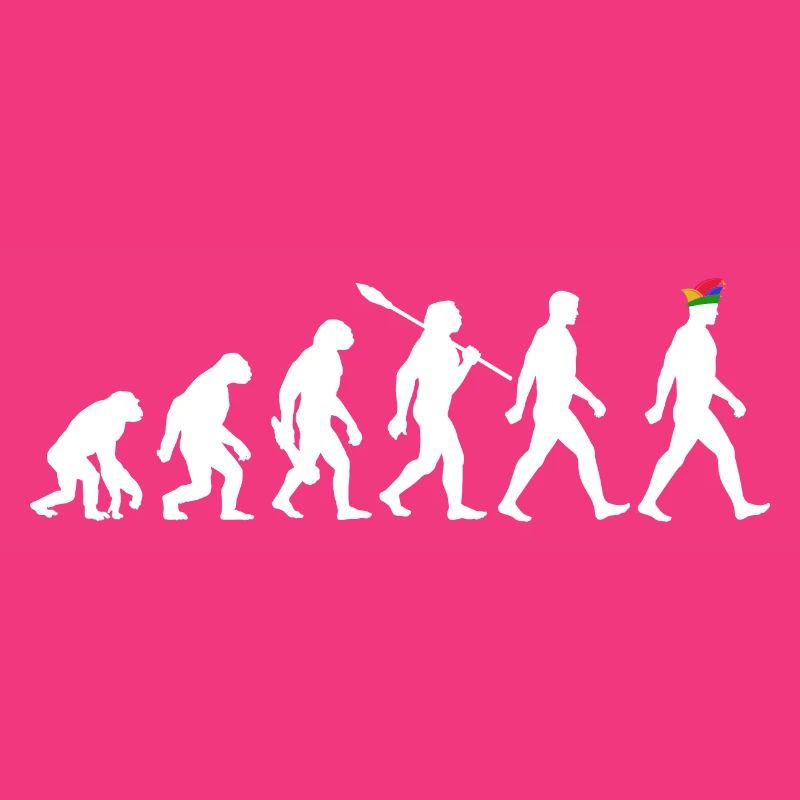 Evolution - Karneval - Narrenkappe - Verkleidung