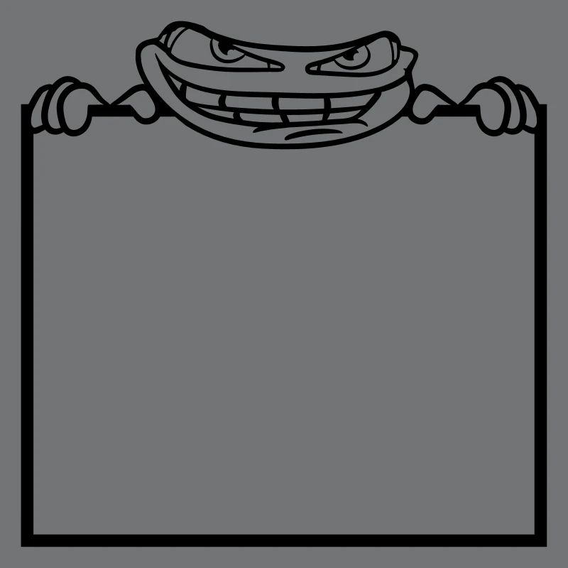 frog shield hide frame text write mau
