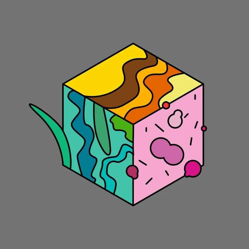 Cube Dimensions Optical Illusion Gift Idea