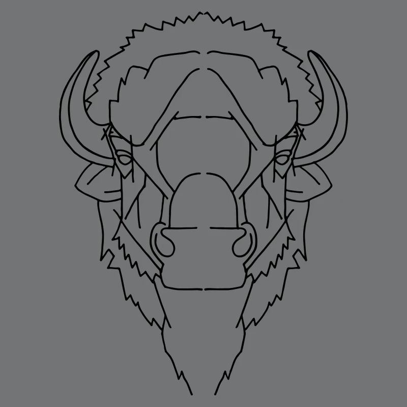 Buffalo Bison Geometric Gift Color Customizable!