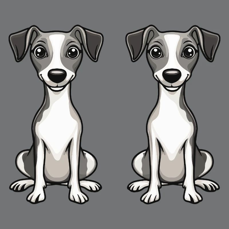 Whippet Hund Comic