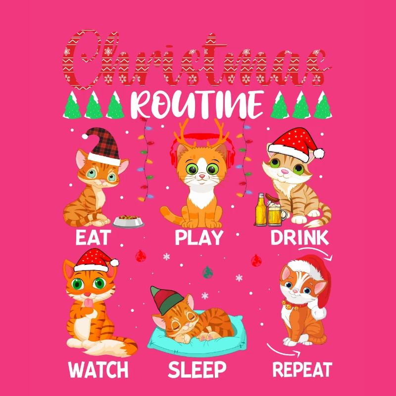 Christmas Routine Katze