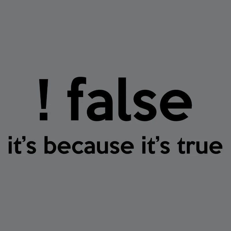 False It's Funny Because It's True Programmer Comp