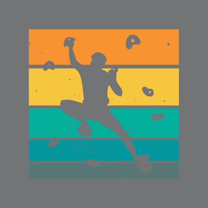 Retro Graphic Climbing Bouldering Rock Climber Mou