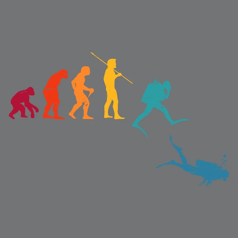 Evolution Graphic Diver Diving Scuba Diver Apnoe S