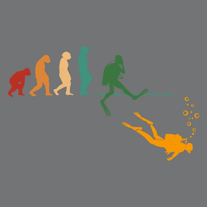 Evolution Graphic Diver Diving Scuba Diver Apnoe S