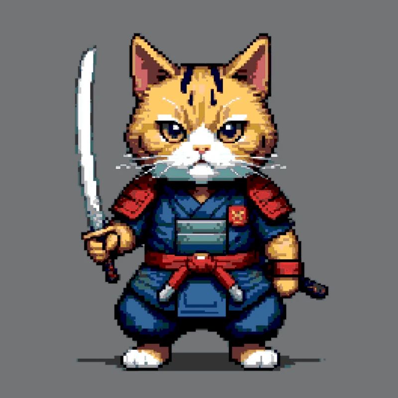 Feline Samurai Warrior