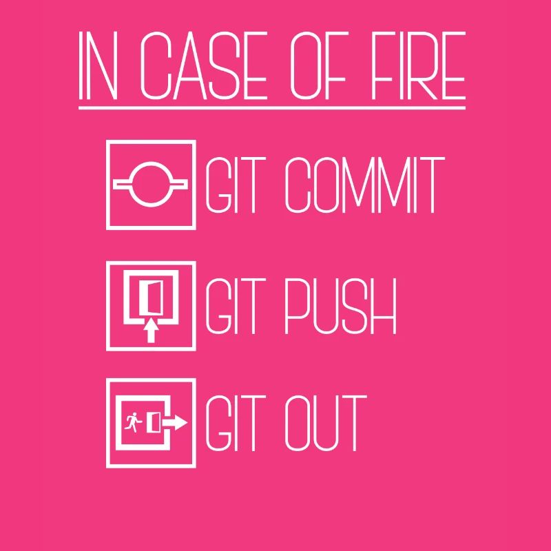 In Case Of Fire Git Commit Coding Programmer Linux