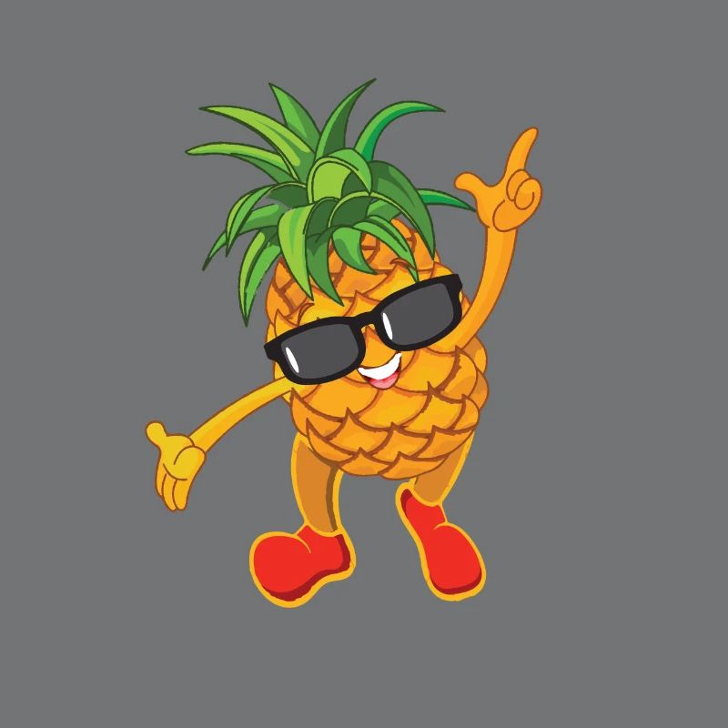 Dancing pineapple with sunglasses
