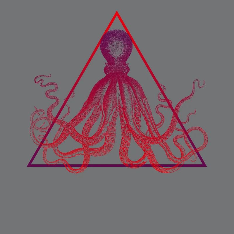 Krake Octopus Triangle Neon