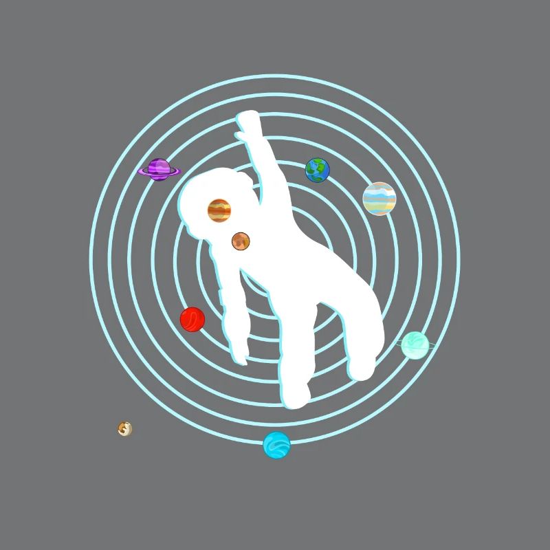 Astronaut im Sonnensystem