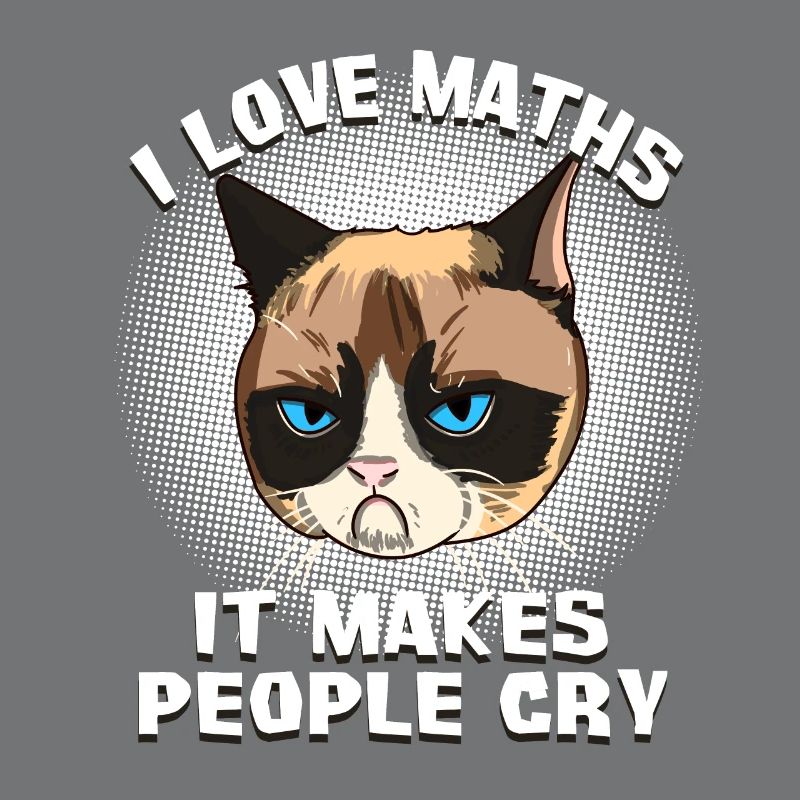 Chat Chat Prof de maths Chat Grumpy Mathe Gesche