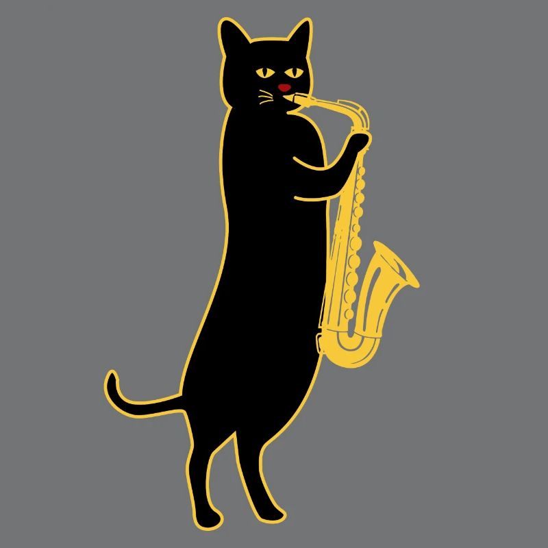 Chat saxophone
