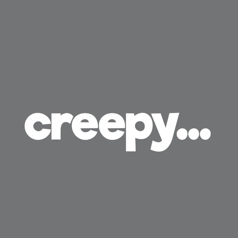 creepy Schriftzug Nerd Fun Geschenk