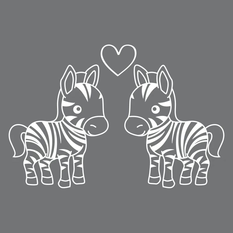 Zebra Comic Paar Liebe