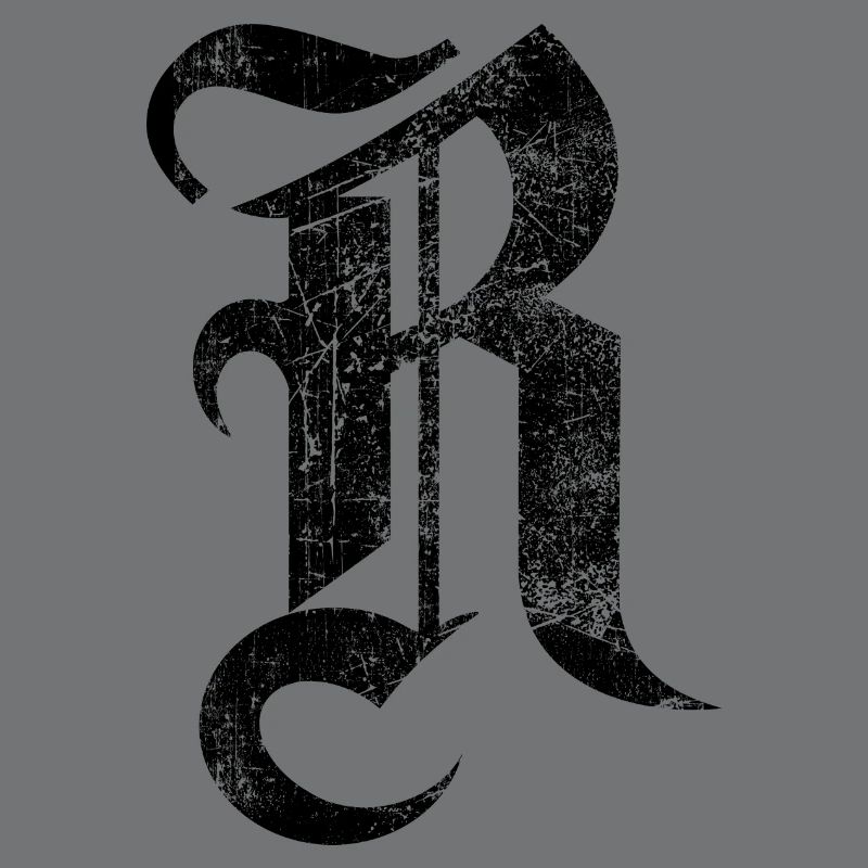 Tshirt alphabet initial R
